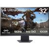 LG Monitor LG UltraGear 32GS60QX-B 32" 180Hz FreeSync Curvo