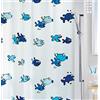 Spirella Tenda da Doccia PEVA Hugo 180x200 cm Blu e Bianco