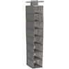 Zeller 14614 sospeso-conservazione, 8 scomparti, in tessuto non tessuto, Tessuto, Grigio, 18 x 30 x 105 cm