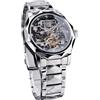 DAXIAOYU Orologio da polso automatico di lusso con Tourbillon meccanico da uomo con quadrante scheletro, Oro bianco, Affari