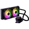 Cooler Master MasterLiquid 240L Core ARGB Dissipatore a Liquido per CPU - Pompa Gen S a Doppia Camera, Radiatore Superiore e Ventole ARGB da 120 mm, Staffe LGA 1700 e AM5 - Nero