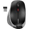CHERRY MW 8C ERGO, Mouse Senza Fili con Ergonomico Poggiapollici per Destrimani, Connessione Bluetooth o Radio 2,4 GHz, Ricaricabile, Nero