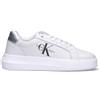 CALVIN KLEIN JEANS Sneaker donna bianca/argento in pelle