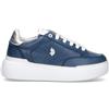U.S. POLO ASSN. Sneaker donna blu in pelle