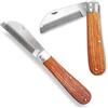 Pferdelinis Coltello da criniera per cavalli, lunghezza 18 cm, pettine per criniera con manico in legno, pieghevole, in acciaio inox (1)