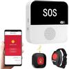 JAOGAUS Pulsante di Emergenza per Anziani, Wireless Sistema di Chiamata di Emergenza, Bracciale di Emergenza per Anziani, Pulsante di Chiamata WiFi Caregiver Pager, Per Pazienti Anziani, Disabili, Bambini
