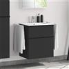 evineo ineo4 mobile La: 60 cm, 2 scomparti estraibili, con maniglia, per evineo ineo lavabo,, BE0200BM, ineo4 [Mobili da Bagno > Mobili Lavabo]