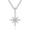 namana Collana Donna Argento con Ciondolo a Forma di Stella del Nord con Zirconi, Collana di Stelle per Donna e Ragazza, Collana Bigiotteria Donna con Confezione Regalo