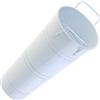 BLULILY Portaombrelli in metallo per portaombrelli, vaso decorativo per casa, soggiorno, ufficio, circa 7,5 x 25,5 cm, bianco