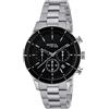 Breil Orologio UOMO DUDE quadrante MONO-COLORE NERO movimento CRONOGRAFO QUARZO e BRACCIALE ACCIAIO ARGENTO EW0447