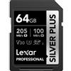 Lexar 64GB Pro Silver Plus SDHC V30 U3