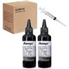 Aomya Kit di ricarica inchiostro 2x100ml compatibile per HP 61 60 62 63 564 920 901 902 932 933 934 940 950 951 952 94 95 96 cartuccia d'inchiostro ricaricabile CIS sistema CISS con siringhe libere (2BK) )