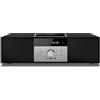 WISCENT Vintage Bluetooth Micro HiFi Systems - Impianto stereo per casa, lettore CD, con streaming audio Bluetooth, radio FM, porta USB, Aux-in