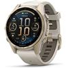 Garmin fenix 8 - 43 mm, AMOLED Sapphire, Soft Gold con cinturino Fog grey/dark sandstone in silicone (010-02903-11)