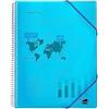 Liderpapel Cartella leiderpapel vetrina con spirale 20 buste polipropilene DIN A4 blu