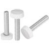 QUARKZMAN 30pz M6 x 34mm Maschio Filettatura Manopole Zigrinate Vite Pollice Serraggio Manopole Impugnatura Plastica Maniglia Mano Manopole con Perno Filettato Bianco