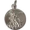 I G J MEDAGLIA DI SAN MICHELE ARCANGELO IN ARGENTO 925 CON TRATTAMENTO ANTI-OSSIDAZIONE - 100% MADE IN ITALY (Argento placcato in rodio (misura media))