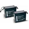 Quality Batteries Batteria di ricambio per Invacare G23 2 pezzi Q-Batteries 12LC-75 12V 77Ah AGM