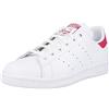 adidas Stan Smith J, Sneaker Unisex - Bambini e ragazzi, White Footwear White Footwear White Bold Pink, 35.5 EU