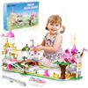 CUBIMANA Amico Roller Coaster Building Kit - 719 Pezzo Ragazze Città Parco Divertimento Roller Coaster Building Kit Parco Giochi Mulino Vento Regalo di Compleanno Giocattolo per Bambini Ragazze Età 6+
