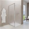 Parama Box doccia 80x90 cm angolare apertura a battente vetro 6mm opaco | Apulia