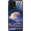 SEAHAI Cover per Xiaomi Redmi Note 12 PRO+ Plus 5G, Custodia Ultra Sottile in Silicone TPU, Retro in Vetro Temperato a Elegante Motivo Dipinto Antiurto AntiGraffio Case, Canzone di Luna