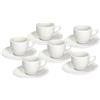Tognana GF085010000 Set 6 Tazze caffè con Piatto cc80 Golf, Porcellana
