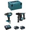 Makita - Kit 18V MSL2P2 (DHR171 + DDF482 + 2 x 5,0 Ah + DC18RC + makpac 3)