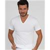 Ma.Re. Maglia T-Shirt Uomo Scollo A V Manica Corta Cotone