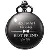 TREEWETO Orologio da taschino personalizzato per Groomsmen Best Man Custom Engraved Pocket Watches Proposal Gift for Man Wedding Gifts, Groomsman Gifts for Men, 1. Beter Man, Classico