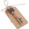 Ejoyous 12 Pendenti Portachiavi Apribottiglie con Chiave Vintage a Forma di Cuore in Rame con Etichette per Matrimoni, Feste, Compleanni, Banchetti, San, Regali