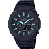G-Shock Orologio G-Shock GA-2100RC-1AER nero indici turchesi