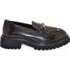 ANIMA MOCASSINO CON FRANGIA VITELLO NERO