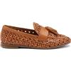 FRAU MOCASSINO IN PELLE INTRECCIATA CON NAPPINA COGNAC CUOIO 95F6