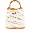 VIAMAILBAG NAXOS CROCHET R01 BIANCO CUOIO