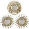 BONNYCO Specchio da Parete 3 Pezzi. Specchio Rotondo da Parete per Decorazioni Casa, Camera Letto e Soggiorno. Specchiera Dorato Decorativo Appendere, Idee Regalo Originali Donna, Mamma Compleanno