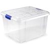PlasticForte Plastic Forte, Scatola di immagazzinaggio, trasparente, 25 litri, senza ruote