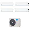 MIDEA CONDIZIONATORE MIDEA QUADRI SPLIT EVOLUTION 7000+7000+7000+12000 BTU WIFI INVERTER M4OE-28HFN8-Q A++