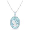 Swarovski COLLANA PENDENTE SWAN CIGNO LUNGO BLU DONNA SWAROVSKI