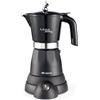 Ariete 1368 Aroma - Moka Elettrica con Autospegnimento - 4/6 tazze - Mantenimento temperatura fino a 30' - 480 Watt - Nero