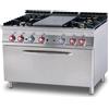 Allforfood Cucina a gas tuttapiastra + 4 fuochi con forno elettrico allforfood tpf4/912ge linea elle