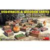 Miniart MIN35629 1:35-Vegtables & Casse in legno, Grigio
