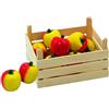 Goki Äpfel in Obstkiste: Frucht: H= 3,5 cm, Holz, 10 Teile, per Set