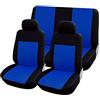 Rebeca Shop COPRISEDILI UNIVERSALI per Auto Kit Anteriore E Posteriore Vari colori Soft Confortevole Traspirante Protezione per Sedili Auto (Blu Royal/Nero)