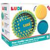 Ludi Set di 3 palle sensoriali Blu