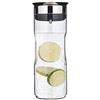 WMF Motion Caraffa per Acqua da 0,8 l, Altezza 29 cm, con Coperchio in Silicone, Chiusura Closeup, Impugnatura incassata, Lavabile in lavastoviglie, Black, 9.8 cm
