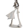 Casablanca modernes Design Casablanca - Scultura Hold Me - in poly bianco argento base bianca H 32