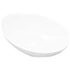 vidaXL Lavello Bianco in Ceramica Lusso Ovale Sanitari Bagno Lavandino Lavabo