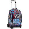 Seven Trolley Scuola Jack 2 Ruote, Multicolore, Take The Field, 3 in 1, Triplo Uso, Zaino Con Carrello Sganciabile & Crossover System, Zaini & Trolley, Scuola & Tempo libero, Bambino Ragazzo