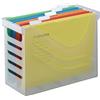 Djois Jalema - Archivio portatile per cartelle sospese Atlanta Silky Touch in polistirene semitrasparente, 5 cartelle sospese incluse, colore: Viola, white